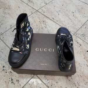 Gucci Floral 💐 Knight Canvas High Top Sneakers